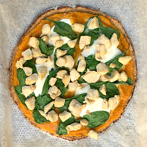 Photo pizza healthy au chou-fleur