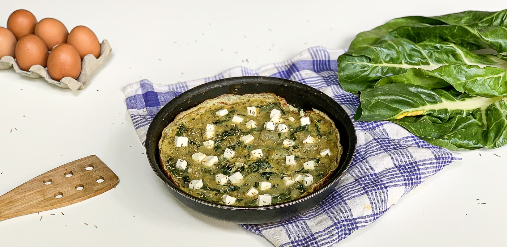 Omelette aux blettes et à la feta
