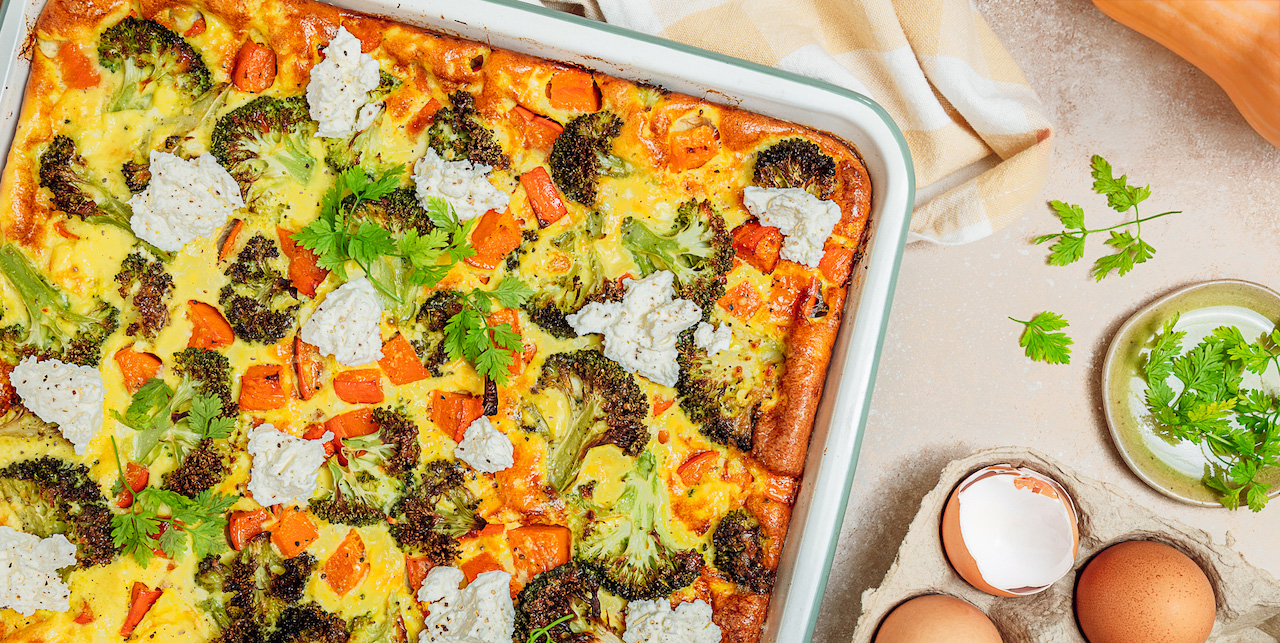 Broccoli, Butternut Squash & Ricotta Frittata