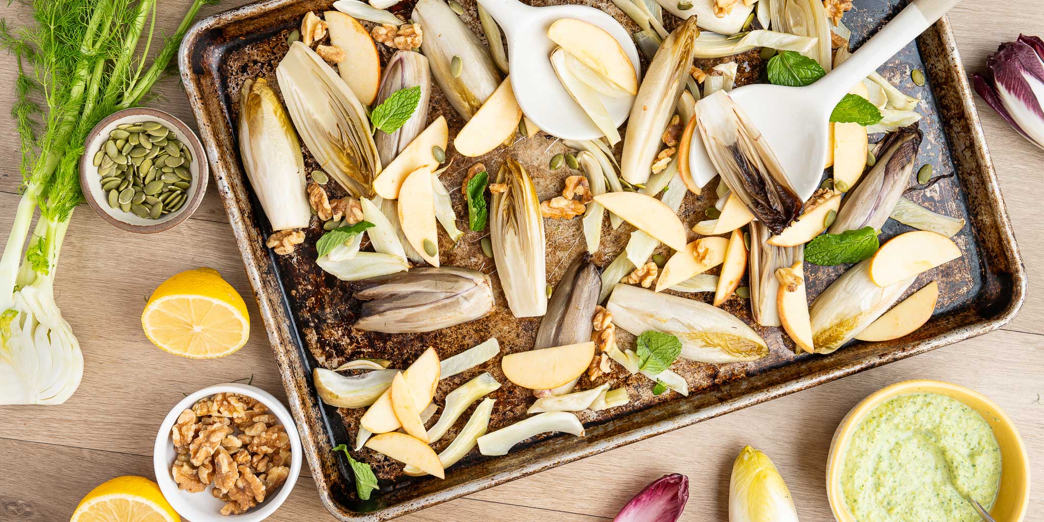 Roasted Endive Salad with Green Goddess Dressing - Yuka