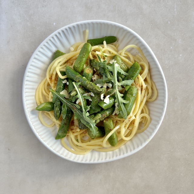 Spaghettis aux asperges recette Yuka étape 4