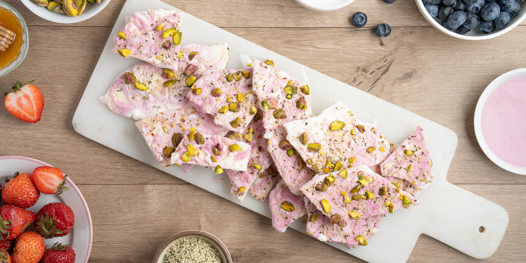 Swirled Berry Yogurt Bark