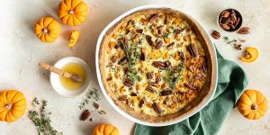 Recette Yuka - Tarte butternut, chèvre frais & miel
