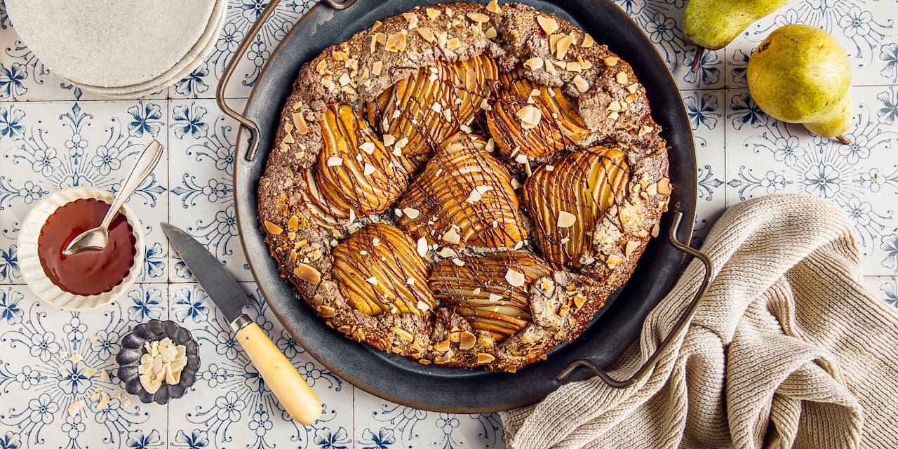 Tarte rustique poires & amandes