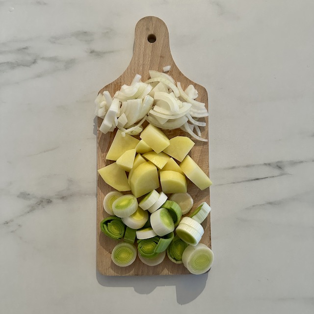 Yuka Velouté poireaux pommes de terre découpages des légumes