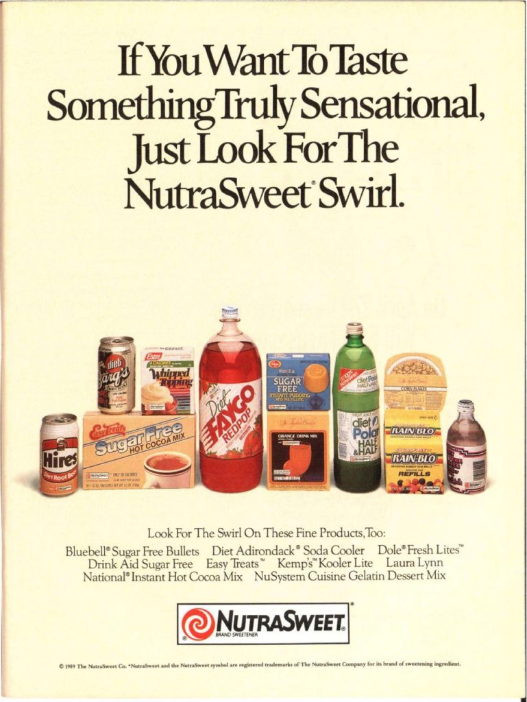 Publicité pour NutraSweet