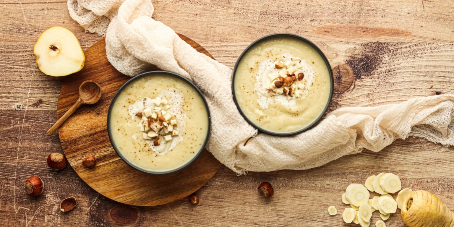 Velouté de panais et poire Yuka