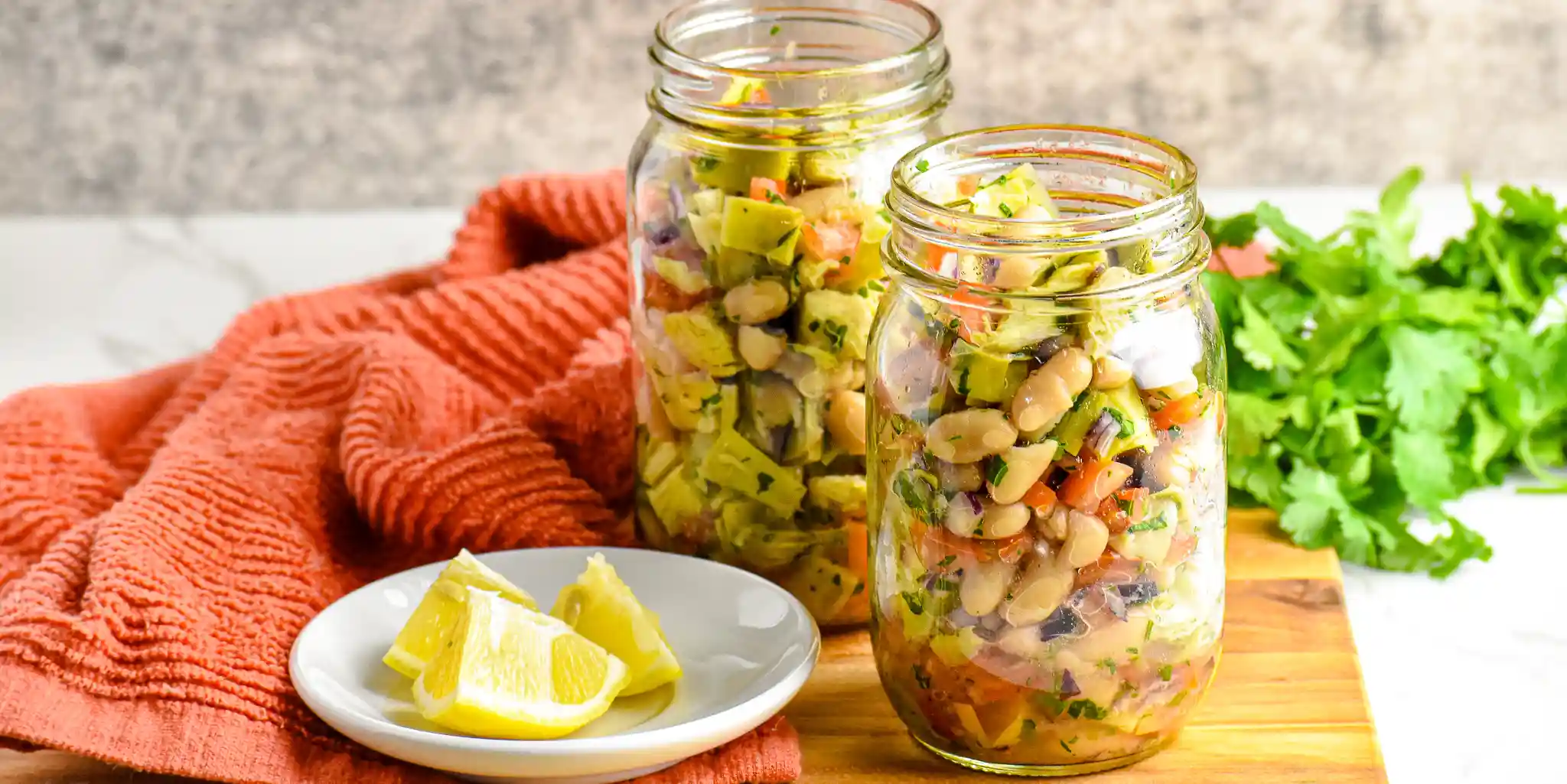 White Bean Salad Jar